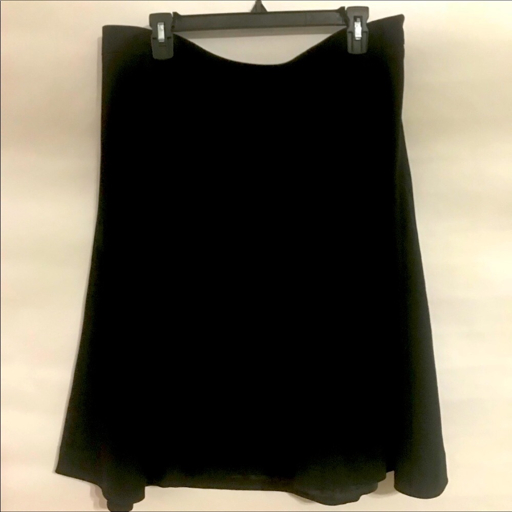 Black a-line black career skirt
